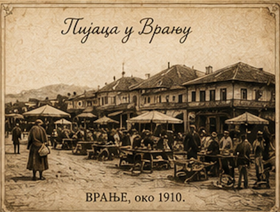 Пијаца у Врању око 1910.